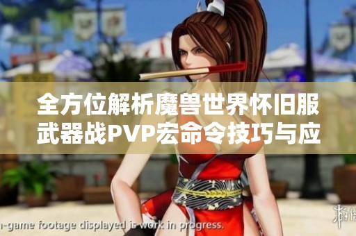 全方位解析魔兽世界怀旧服武器战PVP宏命令技巧与应用