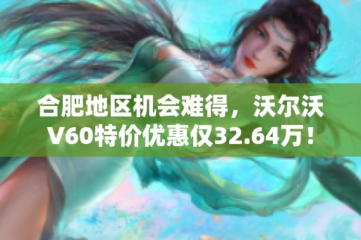 合肥地区机会难得，沃尔沃V60特价优惠仅32.64万！