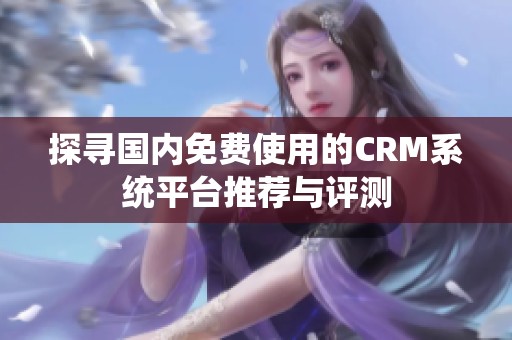 探寻国内免费使用的CRM系统平台推荐与评测