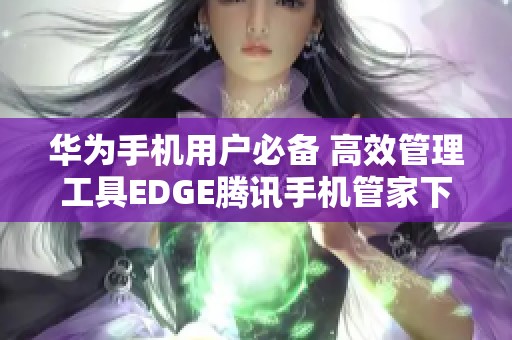 华为手机用户必备 高效管理工具EDGE腾讯手机管家下载推荐