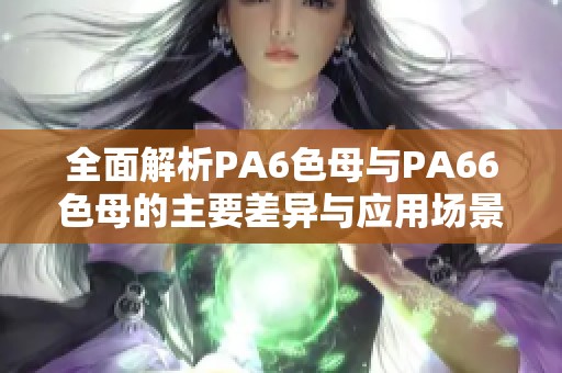 全面解析PA6色母与PA66色母的主要差异与应用场景