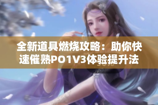 全新道具燃烧攻略：助你快速催熟PO1V3体验提升法则