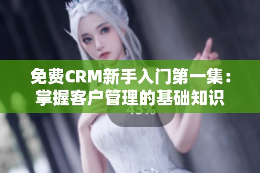 免费CRM新手入门第一集：掌握客户管理的基础知识