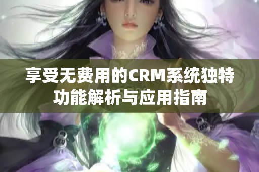 享受无费用的CRM系统独特功能解析与应用指南