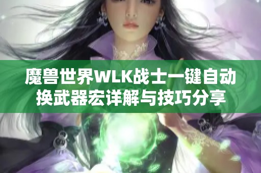 魔兽世界WLK战士一键自动换武器宏详解与技巧分享