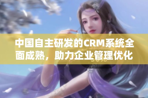 中国自主研发的CRM系统全面成熟，助力企业管理优化