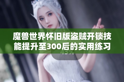 魔兽世界怀旧版盗贼开锁技能提升至300后的实用练习攻略