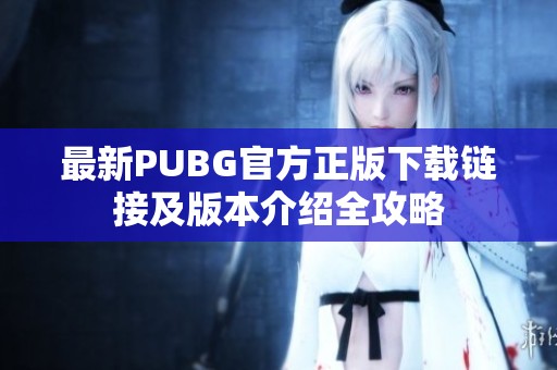 最新PUBG官方正版下载链接及版本介绍全攻略