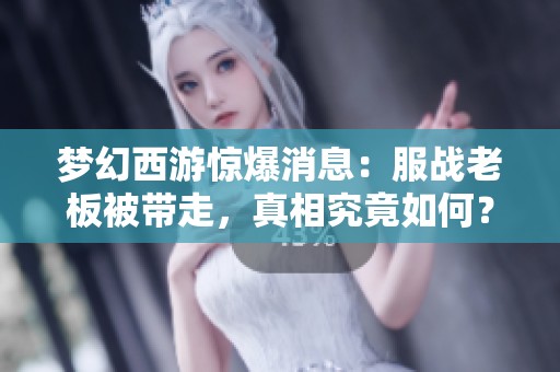 梦幻西游惊爆消息：服战老板被带走，真相究竟如何？