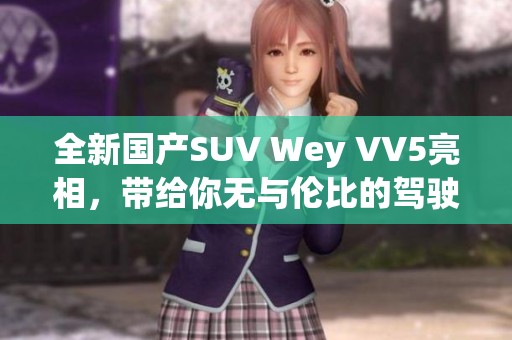 全新国产SUV Wey VV5亮相，带给你无与伦比的驾驶体验