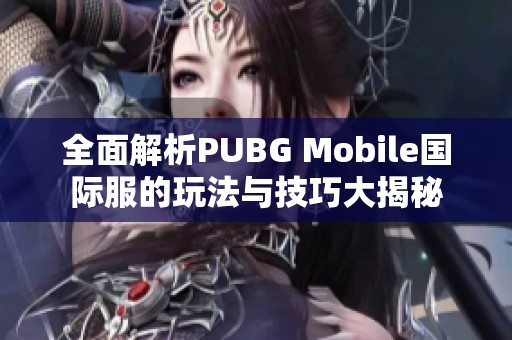 全面解析PUBG Mobile国际服的玩法与技巧大揭秘