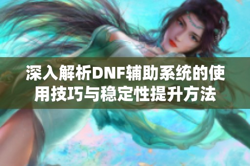 深入解析DNF辅助系统的使用技巧与稳定性提升方法