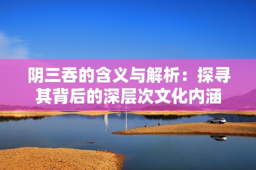 阴三吞的含义与解析：探寻其背后的深层次文化内涵