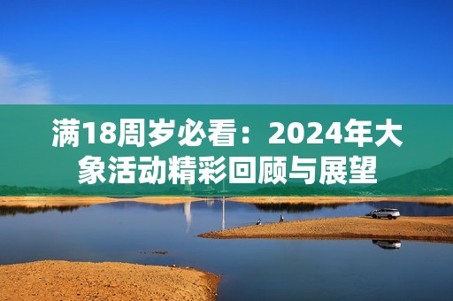 满18周岁必看：2024年大象活动精彩回顾与展望