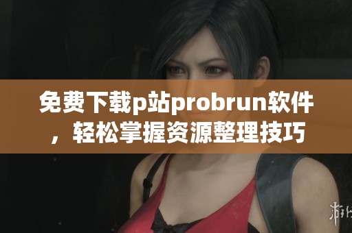 免费下载p站probrun软件，轻松掌握资源整理技巧