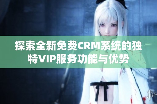 探索全新免费CRM系统的独特VIP服务功能与优势