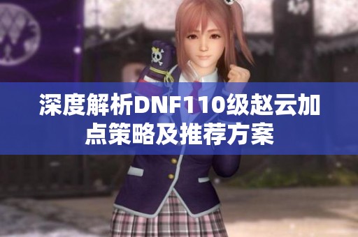 深度解析DNF110级赵云加点策略及推荐方案