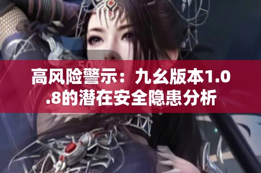 高风险警示：九幺版本1.0.8的潜在安全隐患分析