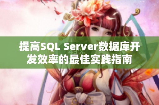 提高SQL Server数据库开发效率的最佳实践指南