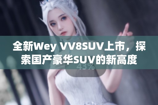 全新Wey VV8SUV上市，探索国产豪华SUV的新高度